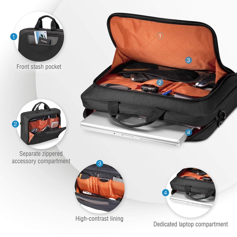 EVERKI Advance Laptop Briefcase 18.4 Inch - Business Briefcase for Men & Women, Ideal Lap Top Computer Bag for Travel, Heavy Duty Laptop Bag, Lap Top Messenger Carrying Case, (EKB407NCH18) Black - Image 5